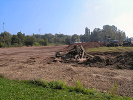 Neubau eines Kunstrasen-Sportplatz auf der Mettnau Herbst/Winter 2006