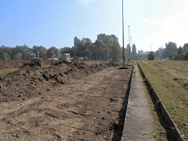 Neubau eines Kunstrasen-Sportplatz auf der Mettnau Herbst/Winter 2006