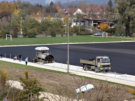 Neubau eines Kunstrasen-Sportplatz auf der Mettnau Herbst/Winter 2006