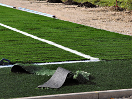 Neubau eines Kunstrasen-Sportplatz auf der Mettnau Herbst/Winter 2006