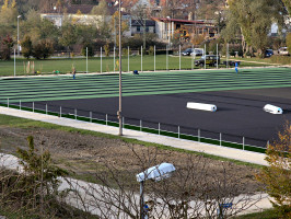 Neubau eines Kunstrasen-Sportplatz auf der Mettnau Herbst/Winter 2006