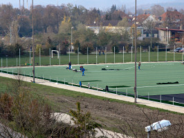 Neubau eines Kunstrasen-Sportplatz auf der Mettnau Herbst/Winter 2006