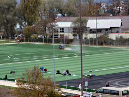 Neubau eines Kunstrasen-Sportplatz auf der Mettnau Herbst/Winter 2006