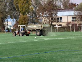 Neubau eines Kunstrasen-Sportplatz auf der Mettnau Herbst/Winter 2006