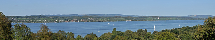 Blick von oberhalb
                                          Dingelsdorf über den
                                          Überlingersee des Bodensee